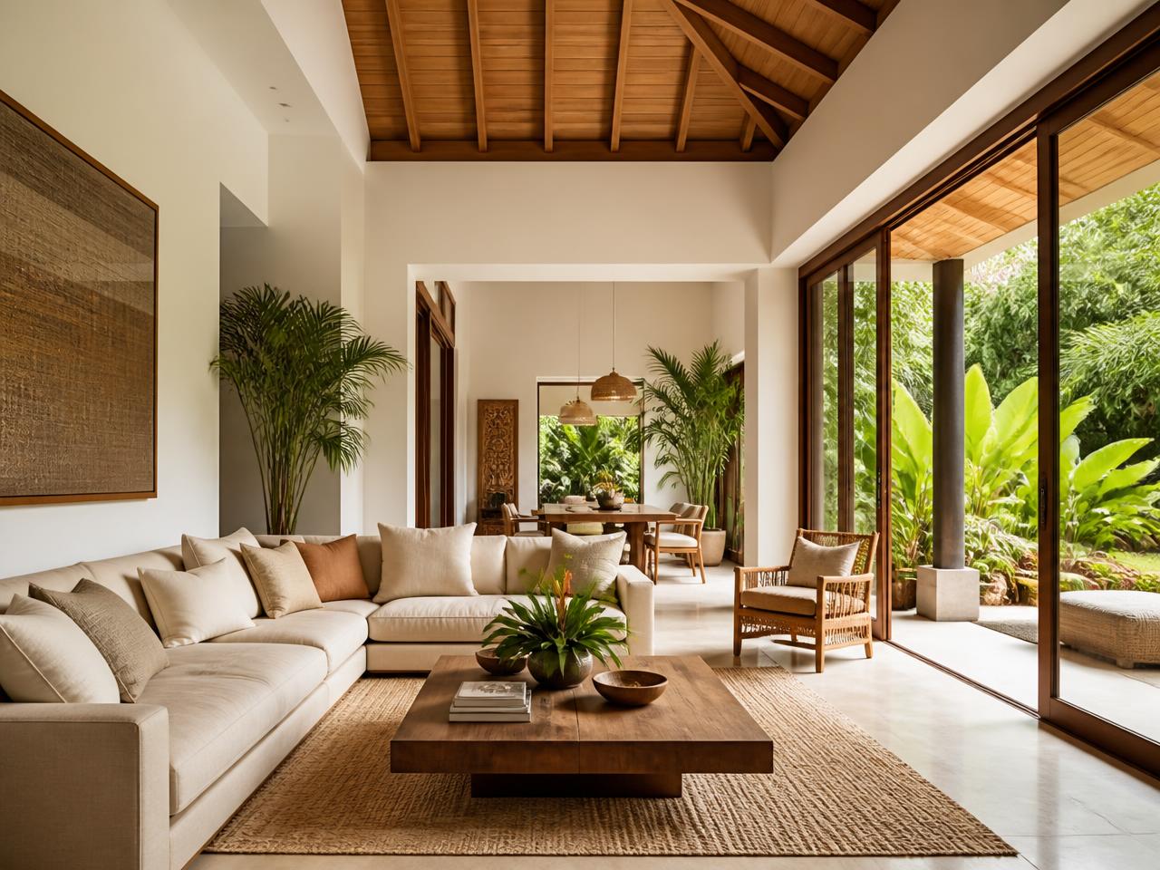 Warm contemporary living room