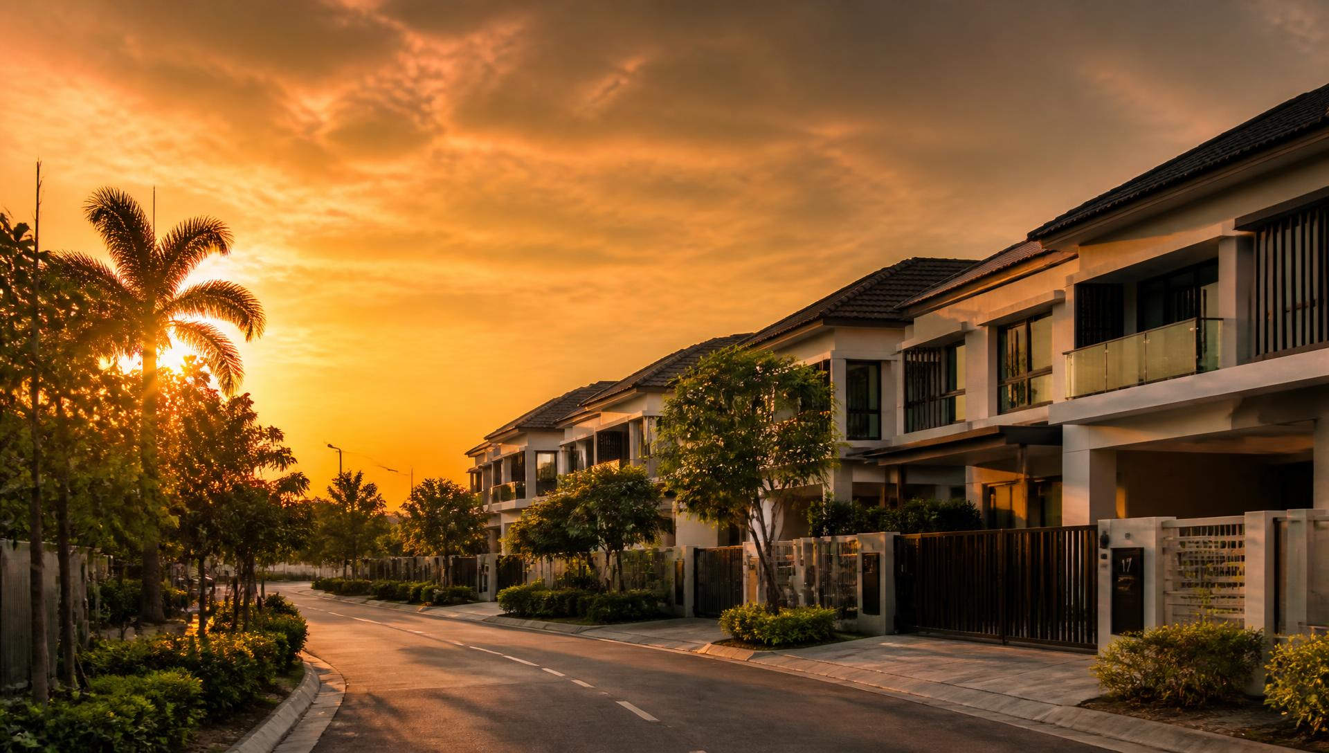 Landed homes in a green setting